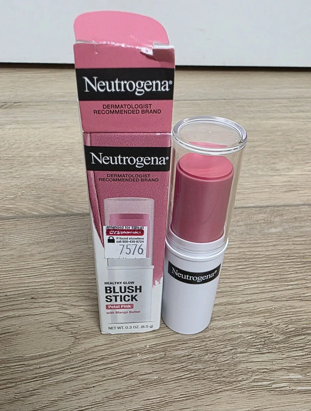 Neutrogena Healthy Glow Creamy Blush Stick Makeup, Petal Pink, 0.3oz